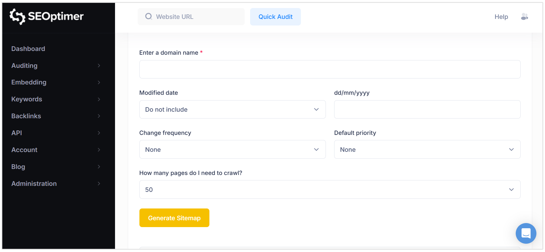 Generatore di sitemap
